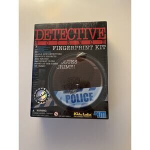 4M Kidzlabs Detective Science Fingerprint Kit Clues Crime. New/Sealed Box